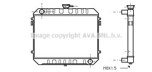 Радиатор, охлаждение двигателя AVA QUALITY COOLING OL2232