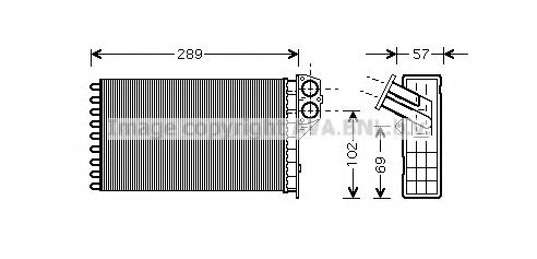 Теплообменник, отопление салона AVA QUALITY COOLING PEA6226