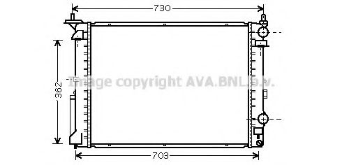 Радиатор, охлаждение двигателя AVA QUALITY COOLING RT2319