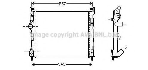 Радиатор, охлаждение двигателя AVA QUALITY COOLING RTA2326