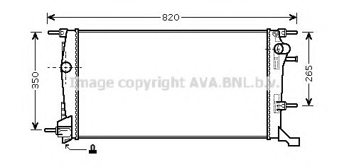 Радиатор, охлаждение двигателя AVA QUALITY COOLING RTA2445