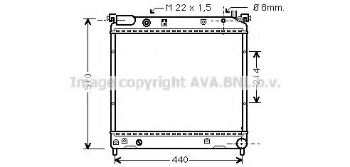 Радиатор, охлаждение двигателя AVA QUALITY COOLING SZ2036