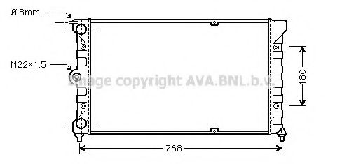 Радиатор, охлаждение двигателя AVA QUALITY COOLING VW2037