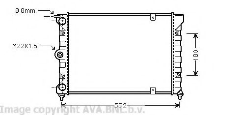 Радиатор, охлаждение двигателя AVA QUALITY COOLING VW2084