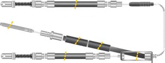 Трос, стояночная тормозная система MGA KC4370