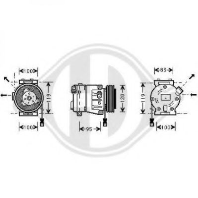Компрессор, кондиционер DIEDERICHS 7345300