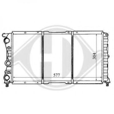 Радиатор, охлаждение двигателя DIEDERICHS 8109153