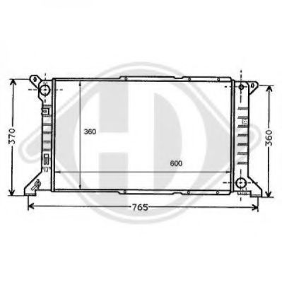 Радиатор, охлаждение двигателя DIEDERICHS 8110178