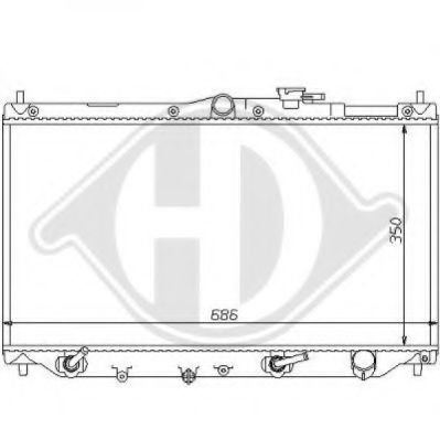 Радиатор, охлаждение двигателя DIEDERICHS 8111122