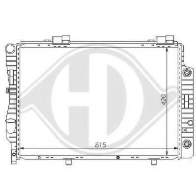 Радиатор, охлаждение двигателя DIEDERICHS 8121151