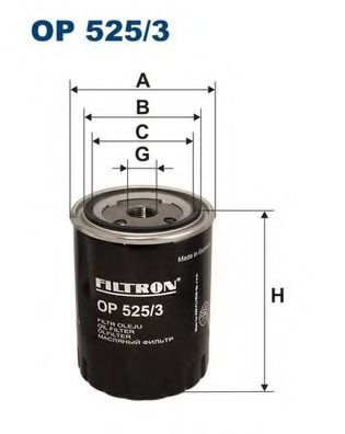 Масляный фильтр FILTRON OP525/3