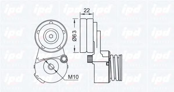 Натяжная планка, поликлиновой ремень IPD 153161
