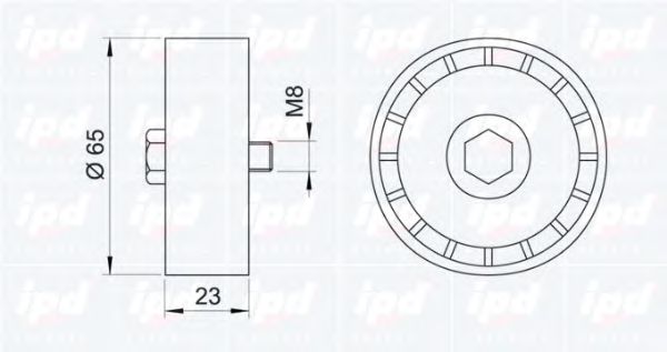 Паразитный / ведущий ролик, поликлиновой ремень IPD 151004