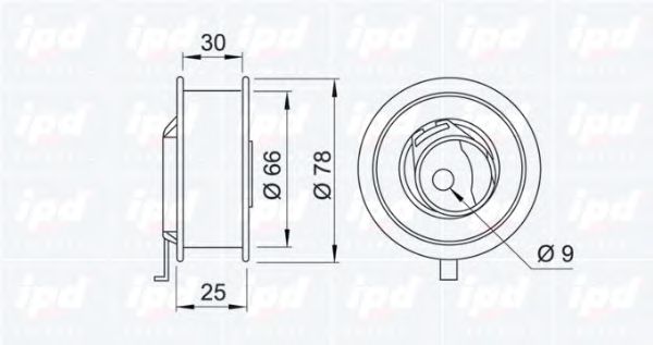 Натяжной ролик, ремень ГРМ IPD 140096