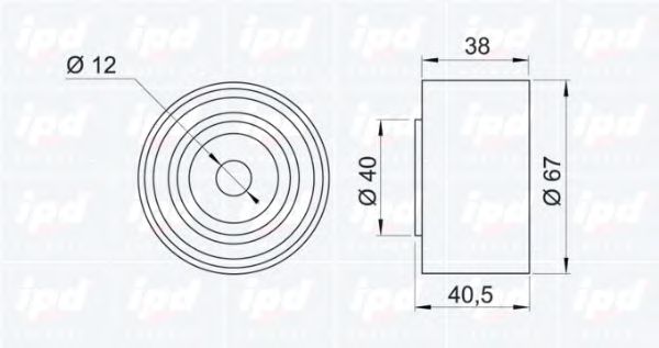 Паразитный / Ведущий ролик, зубчатый ремень IPD 150254