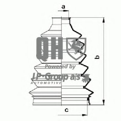 Комплект пылника, приводной вал JP GROUP 1243600419