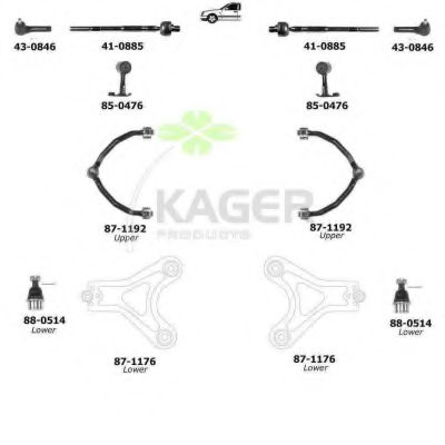 Подвеска колеса KAGER 800660