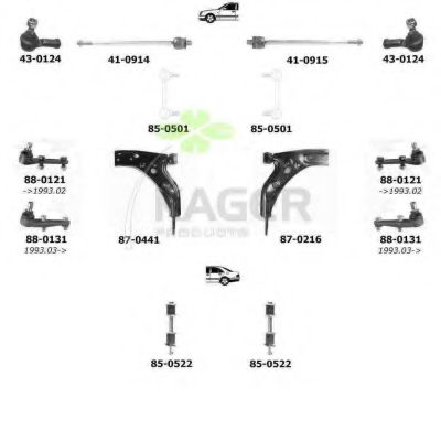Подвеска колеса KAGER 801166