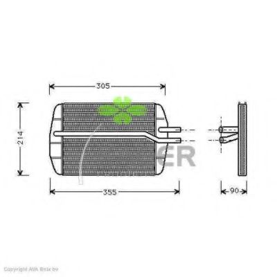 Теплообменник, отопление салона KAGER 32-0039