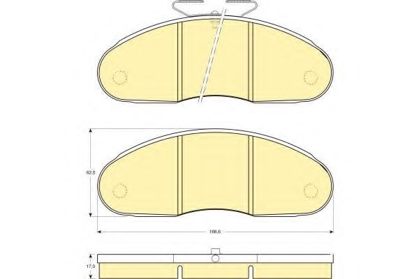 Комплект тормозных колодок, дисковый тормоз GIRLING 6108273