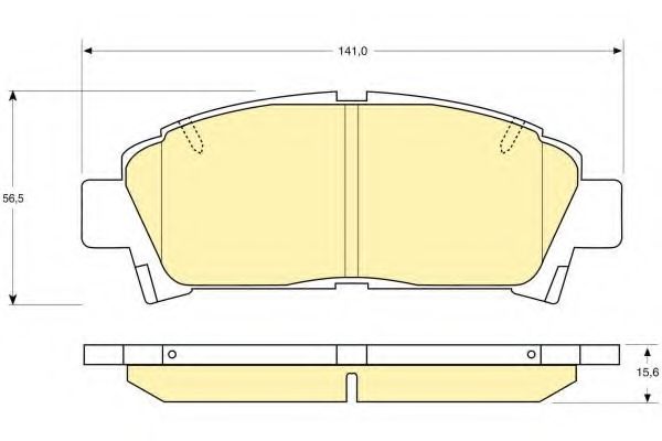 Комплект тормозных колодок, дисковый тормоз GIRLING 6111459