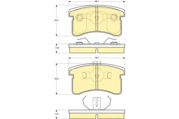 Комплект тормозных колодок, дисковый тормоз GIRLING 6131269