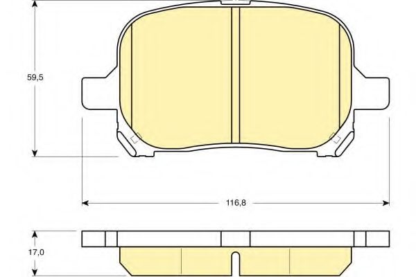 Комплект тормозных колодок, дисковый тормоз GIRLING 6131529