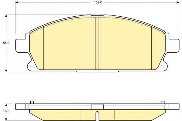 Комплект тормозных колодок, дисковый тормоз GIRLING 6132939