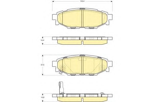 Комплект тормозных колодок, дисковый тормоз GIRLING 6133739