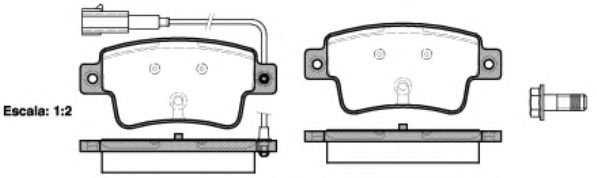 Комплект тормозных колодок, дисковый тормоз KAWE 1198 02