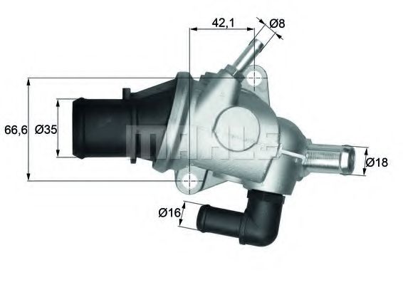 Термостат, охлаждающая жидкость MAHLE ORIGINAL TI 125 88