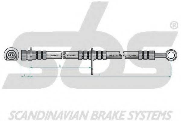 Тормозной шланг EURODEAL AUTOPARTS 50996
