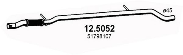 Труба выхлопного газа ASSO 125052