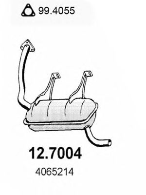 Глушитель выхлопных газов конечный ASSO 127004