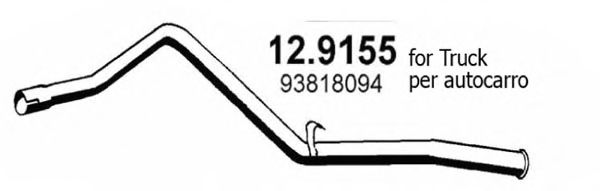 Труба выхлопного газа ASSO 12.9155