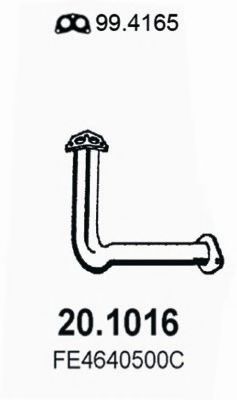 Труба выхлопного газа ASSO 201016