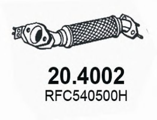 Труба выхлопного газа ASSO 204002