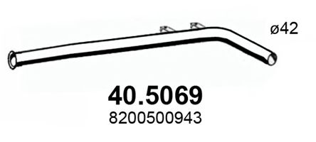 Труба выхлопного газа ASSO 40.5069