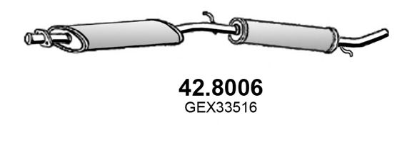 Средний / конечный глушитель ОГ ASSO 42.8006