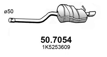 Глушитель выхлопных газов конечный ASSO 50.7054