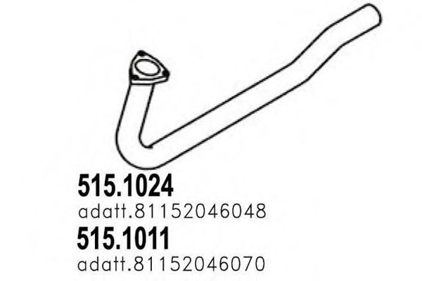 Труба выхлопного газа DINEX 47122
