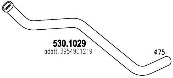 Труба выхлопного газа DINEX 50131