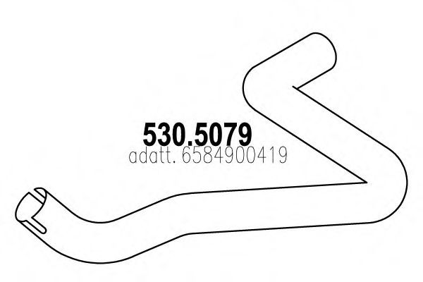 Труба выхлопного газа ASSO 530.5079