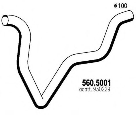 Труба выхлопного газа ASSO 560.5001