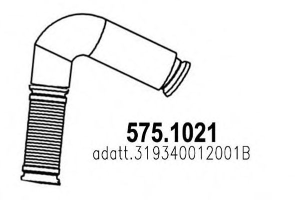 Труба выхлопного газа ASSO 575.1021