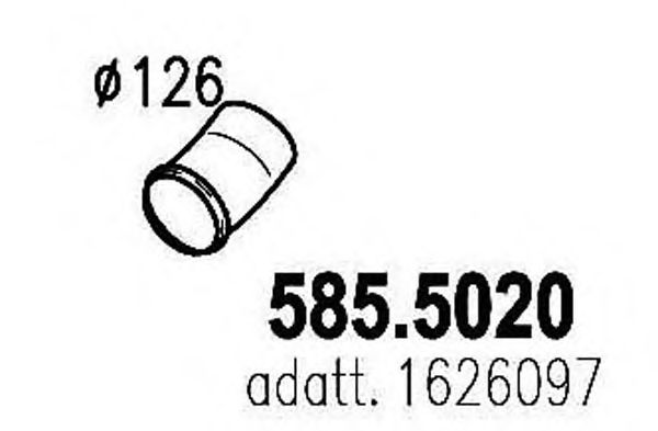 Труба выхлопного газа ASSO 585.5020
