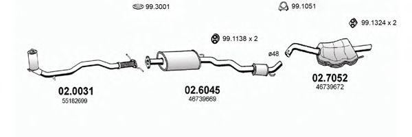 Система выпуска ОГ ASSO ART0024