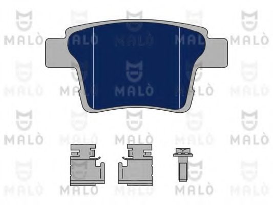 Комплект тормозных колодок, дисковый тормоз MALÒ 1050144