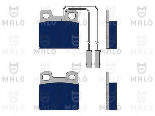 Комплект тормозных колодок, дисковый тормоз MALÒ 1050243