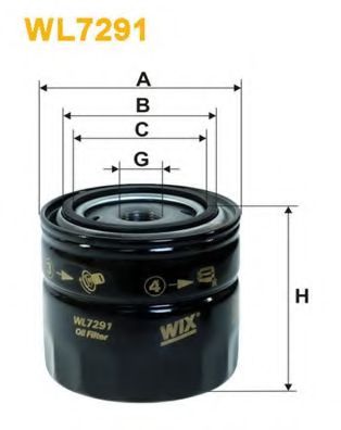 Масляный фильтр WIX FILTERS WL7291